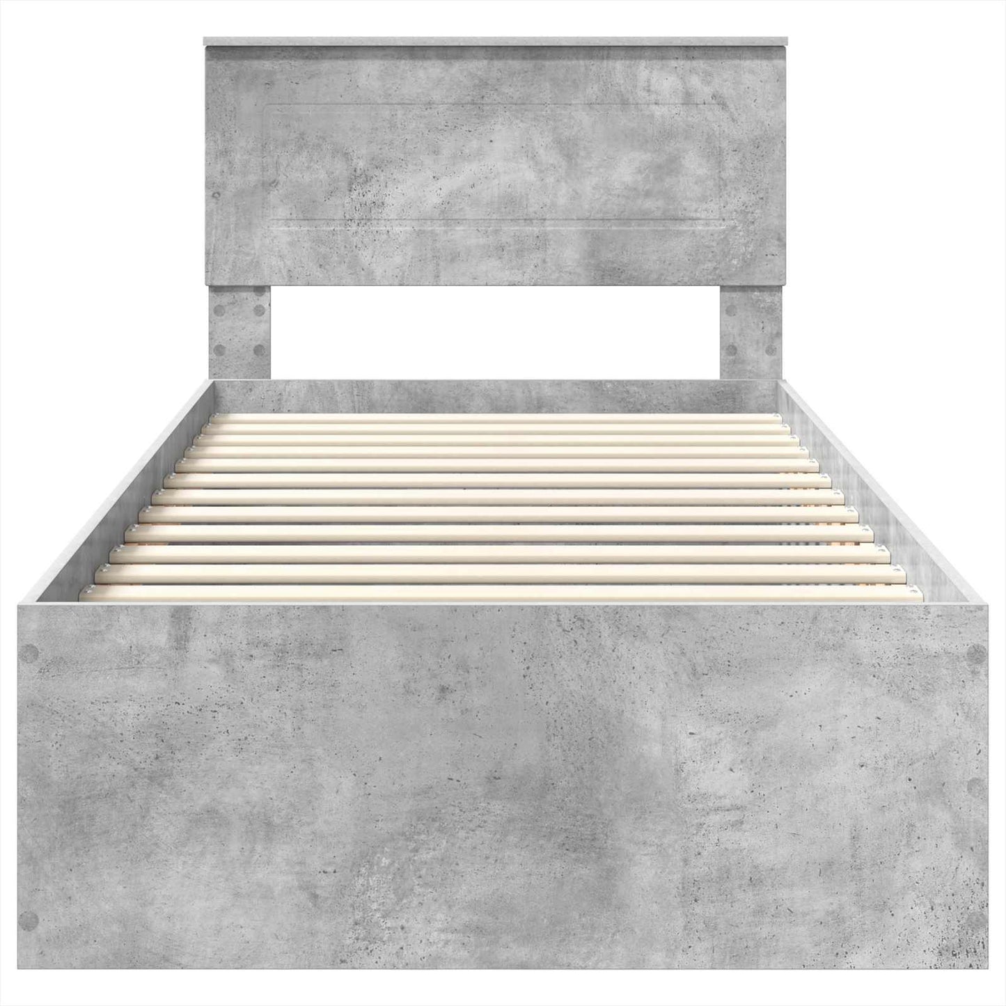 Struttura del letto con testiera Grigio cemento 75 x 190 cm | homemem39