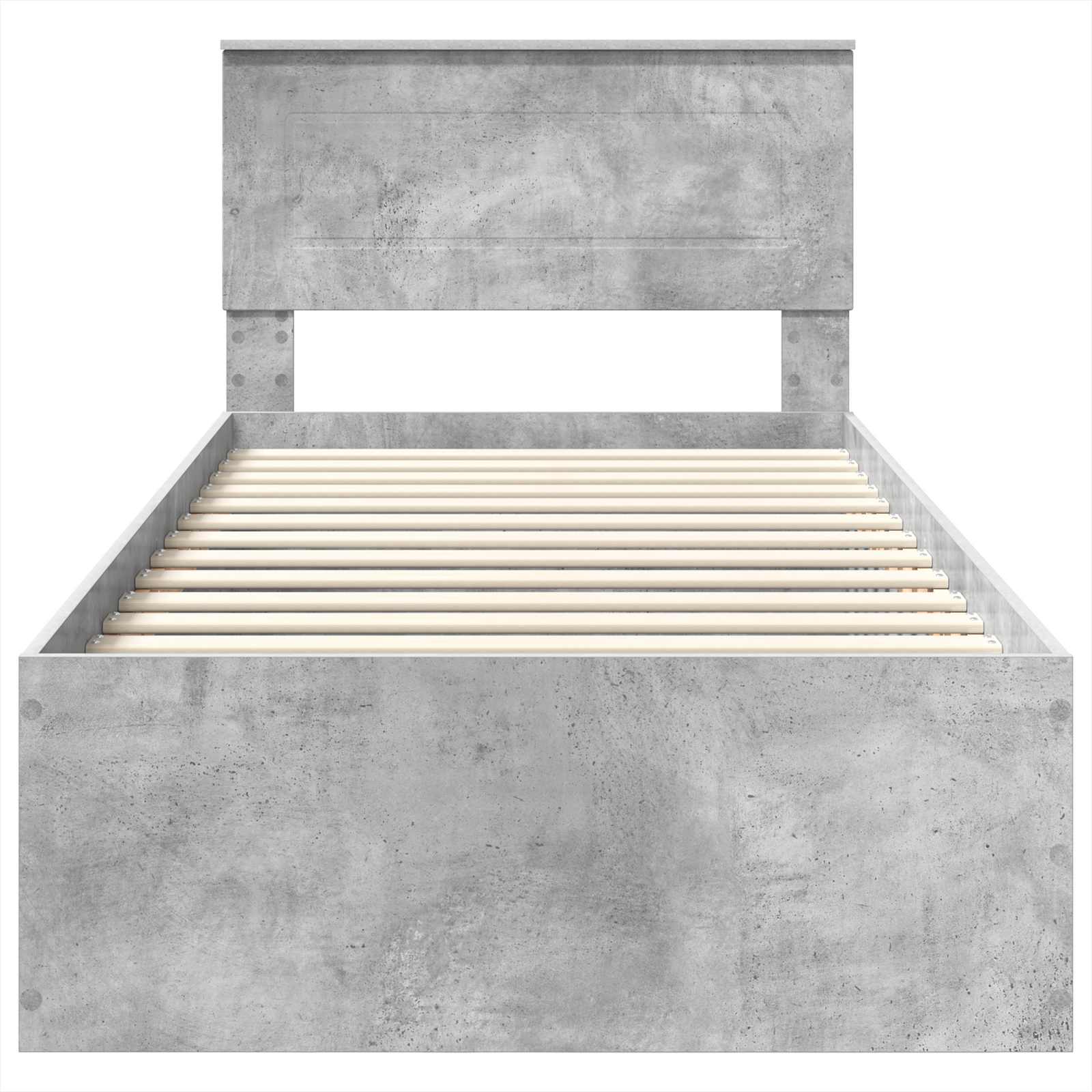 Struttura del letto con testiera Grigio cemento 75 x 190 cm | homemem39