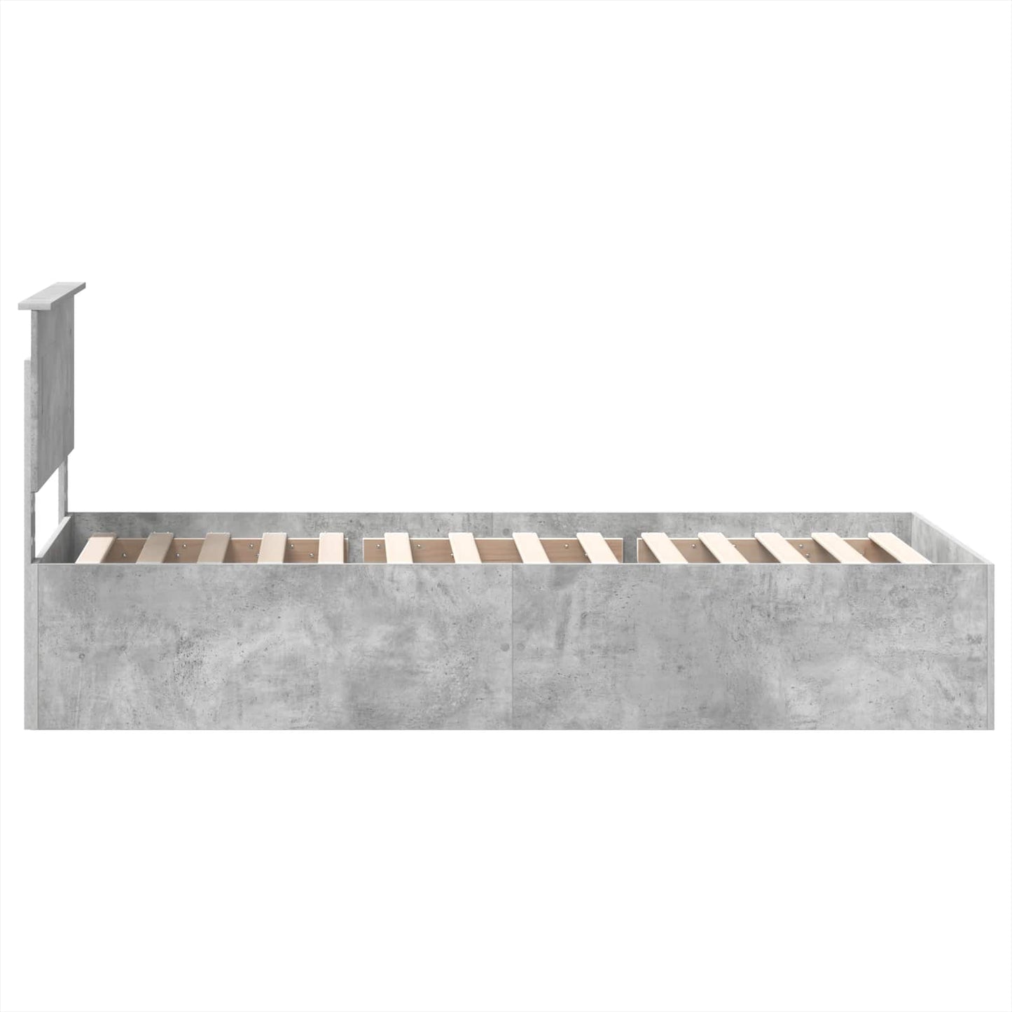 Struttura del letto con testiera Grigio cemento 75 x 190 cm | homemem39
