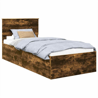 Struttura del letto Rovere fumé 75 x 190 cm Legno multistrato