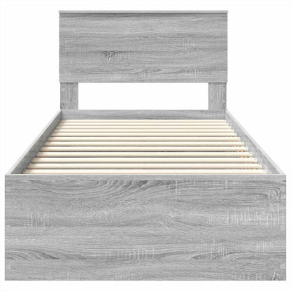 Struttura del letto Grigio Sonoma 75 x 190 cm Legno multistrato | homemem39