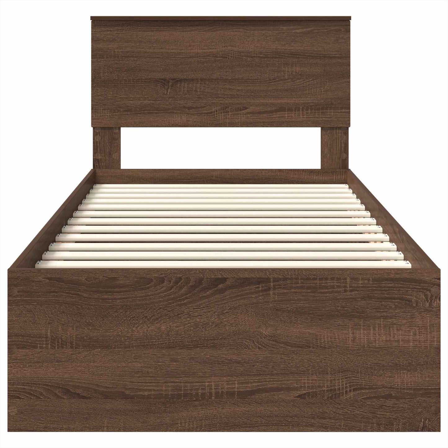 Struttura del letto con testiera Rovere Marrone 75 x 190 cm | homemem39