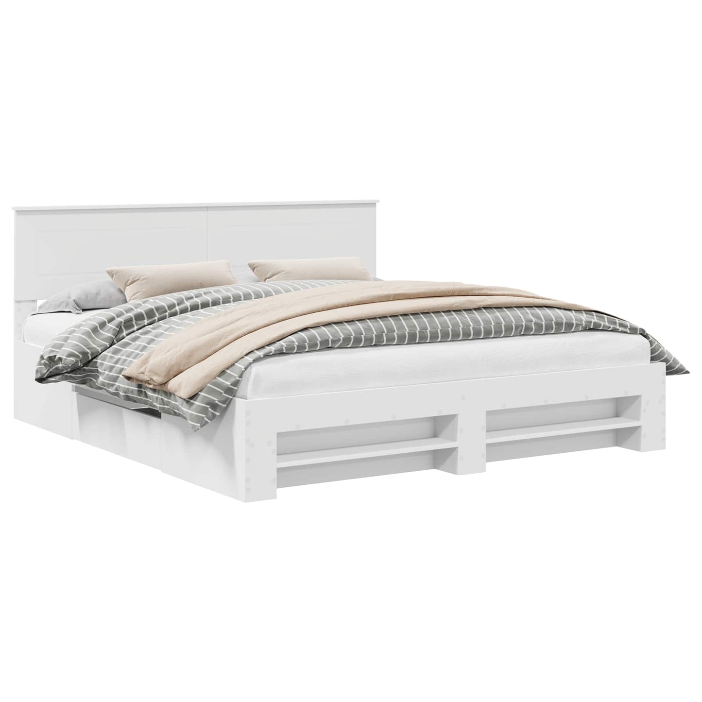 Struttura del letto Bianco 180 x 200 cm Legno multistrato