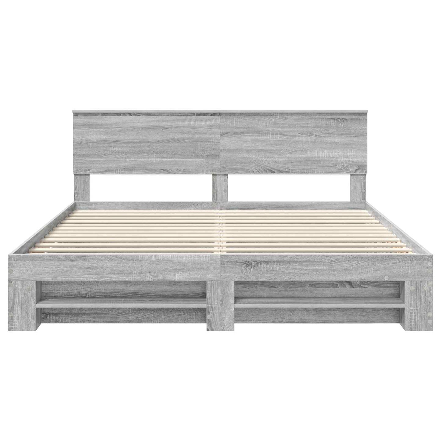 Struttura del letto con testiera Grigio Sonoma 180 x 200 cm | homemem39