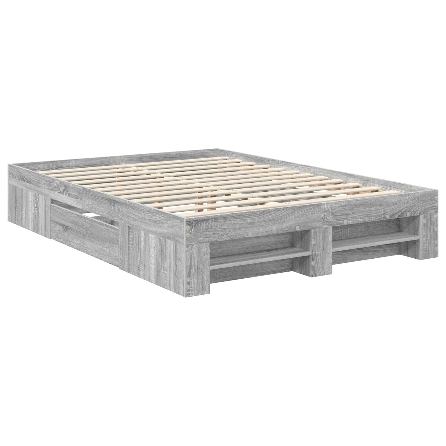 Struttura del letto con testiera Grigio Sonoma 160 x 200 cm