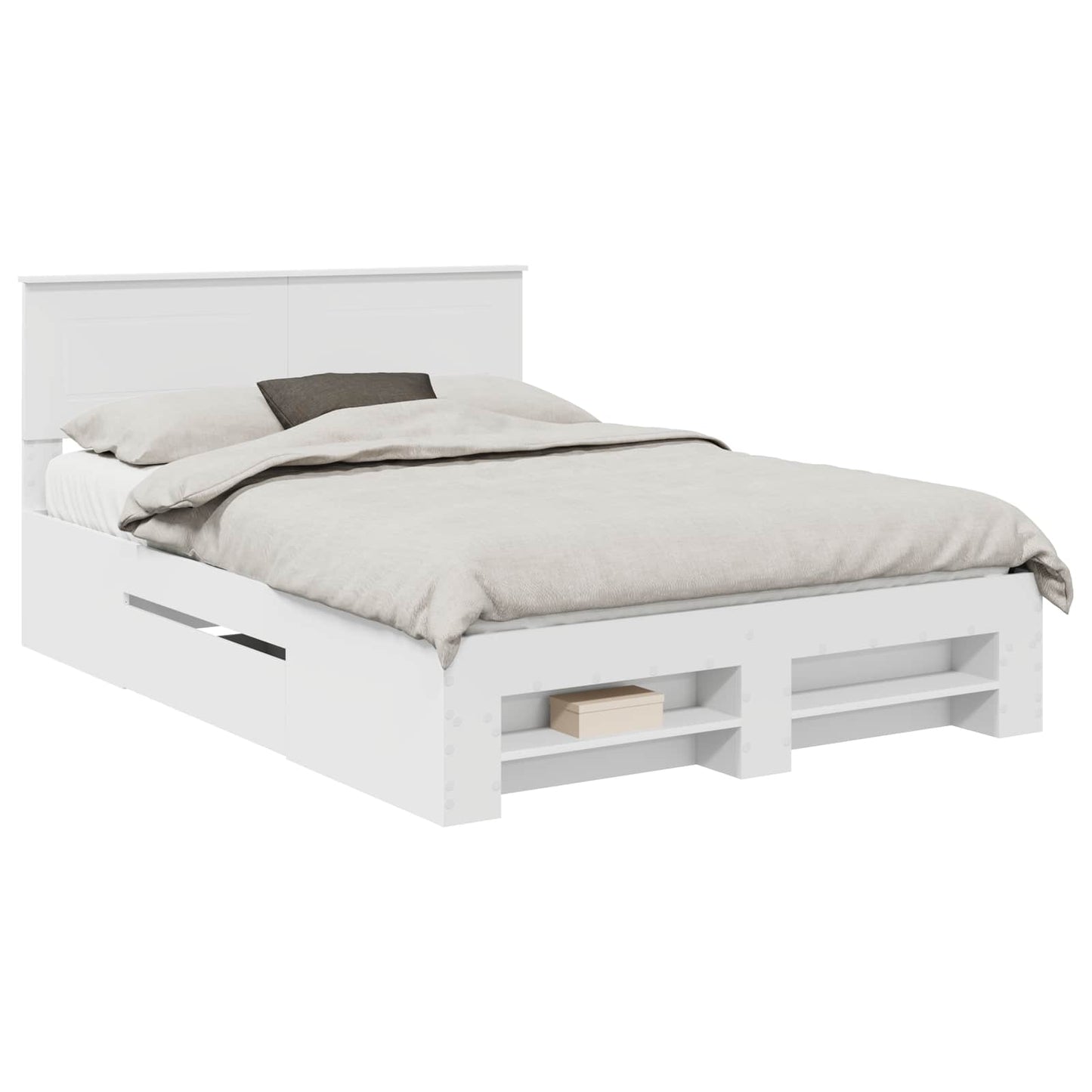 Struttura del letto Bianco 150 x 200 cm Legno multistrato