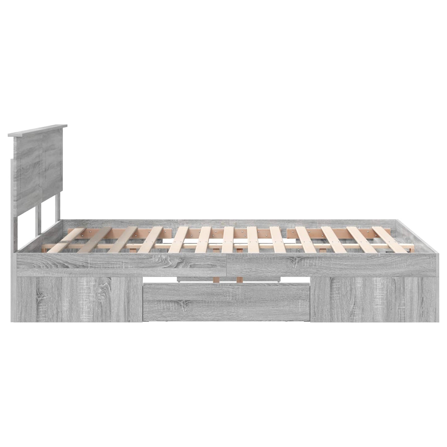 Struttura del letto con testiera Grigio Sonoma 150 x 200 cm