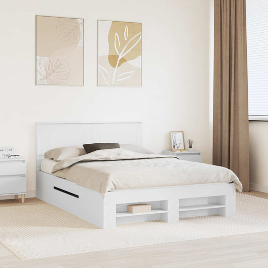 Struttura del letto Bianco 140 x 200 cm Legno multistrato | homemem39