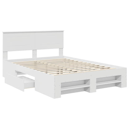 Struttura del letto Bianco 140 x 200 cm Legno multistrato