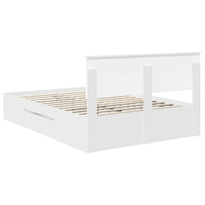 Struttura del letto Bianco 140 x 200 cm Legno multistrato | homemem39