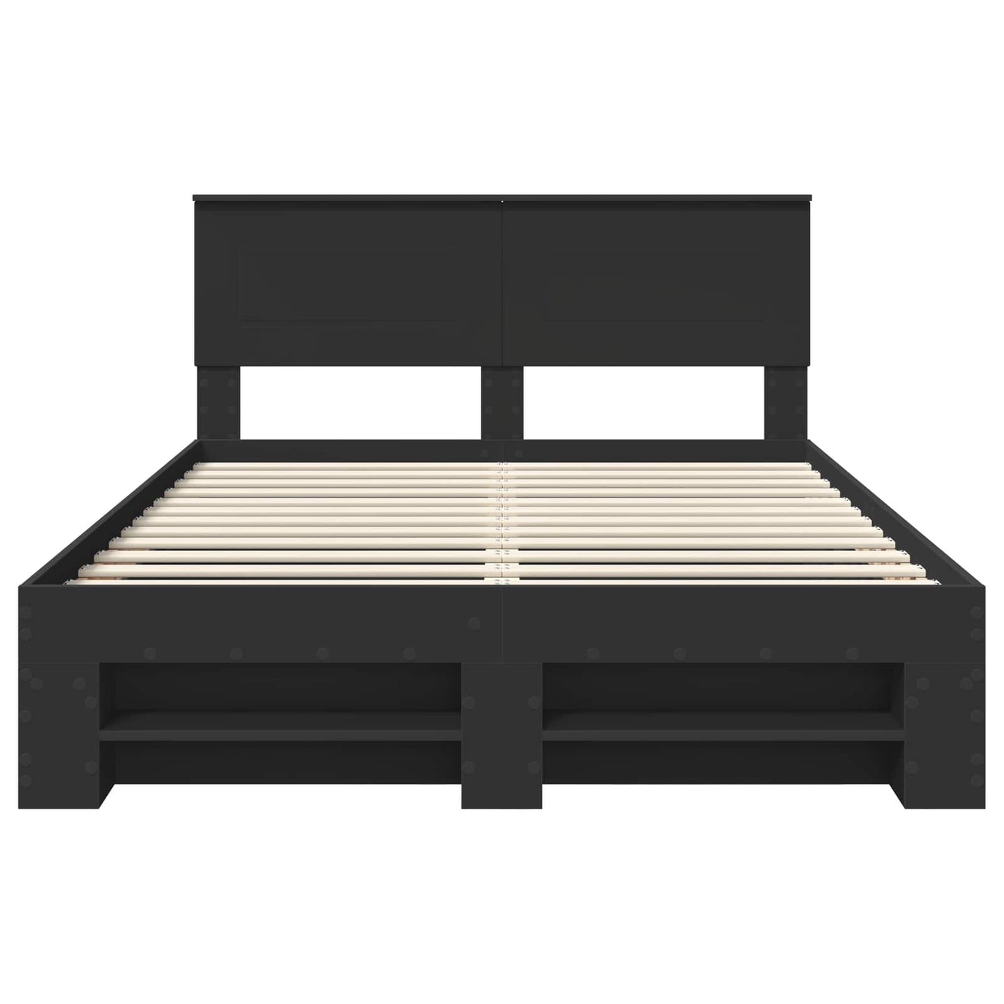 Struttura del letto Nero 140 x 200 cm Legno multistrato