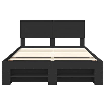 Struttura del letto Nero 140 x 200 cm Legno multistrato