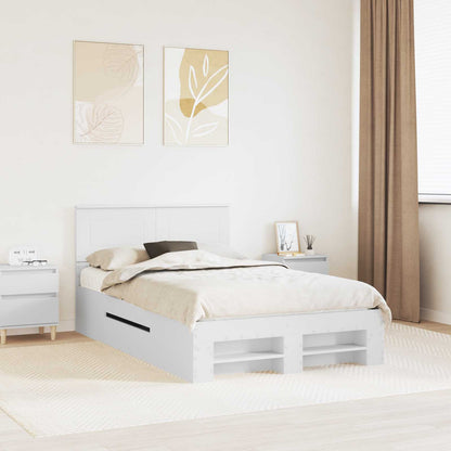 Struttura del letto Bianco 137 x 203 cm Legno multistrato