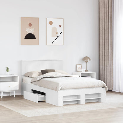 Struttura del letto Bianco 137 x 203 cm Legno multistrato