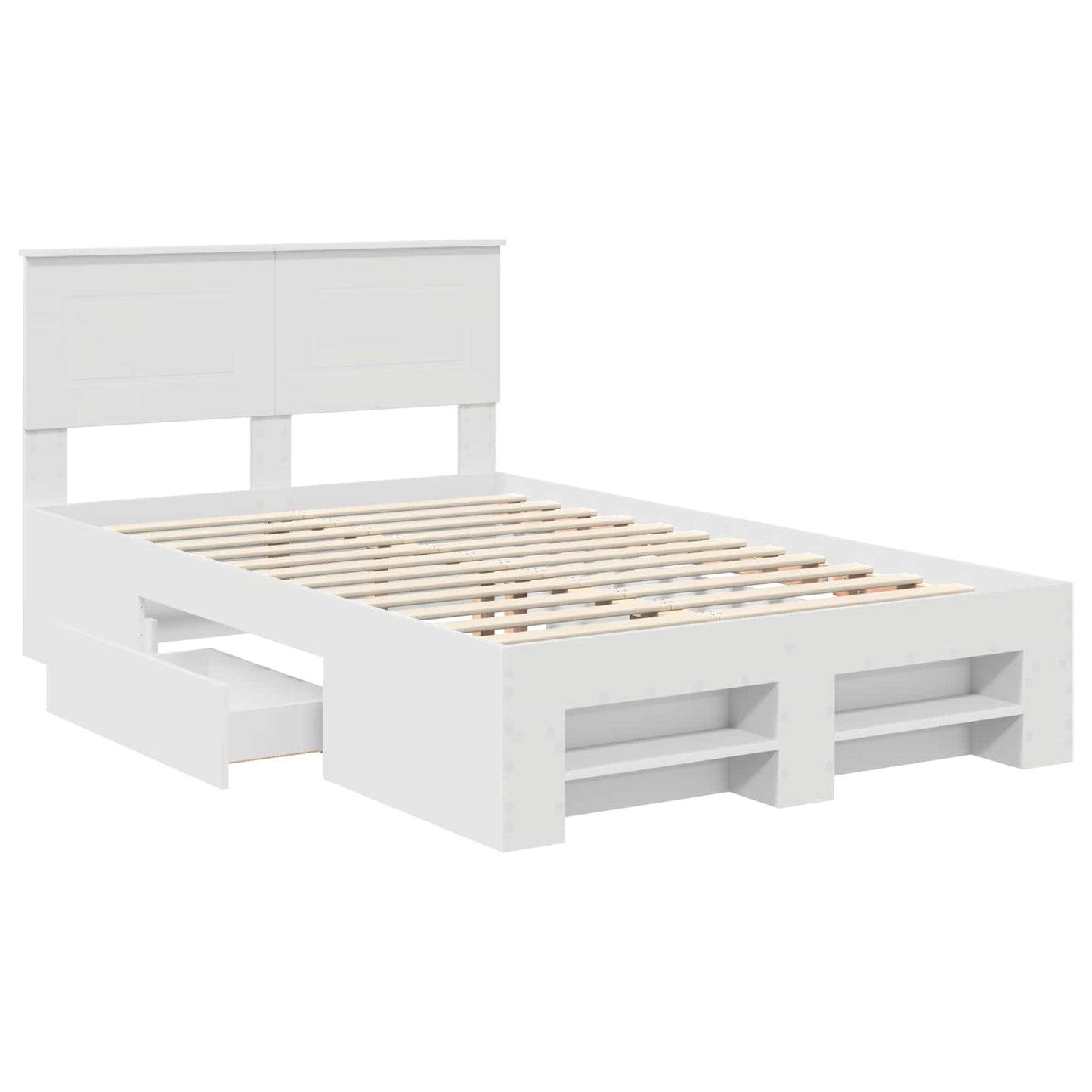 Struttura del letto Bianco 137 x 203 cm Legno multistrato