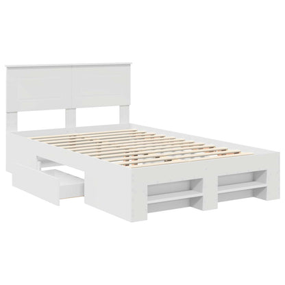 Struttura del letto Bianco 137 x 203 cm Legno multistrato