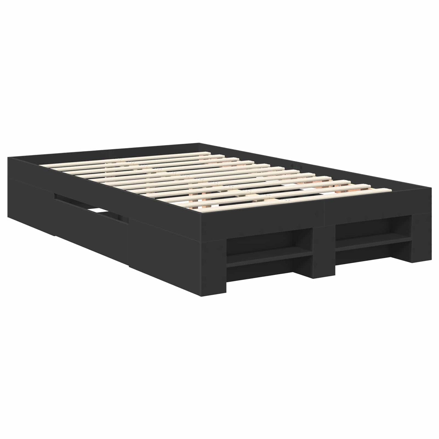 Struttura del letto Nero 137 x 203 cm Legno multistrato