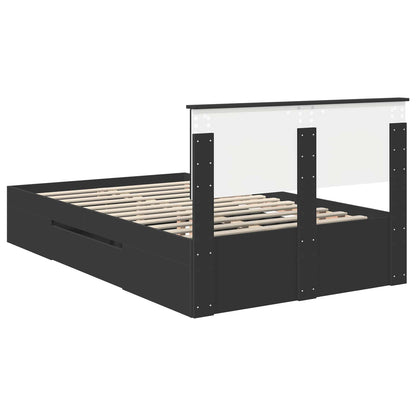 Struttura del letto Nero 137 x 203 cm Legno multistrato | homemem39