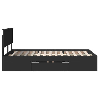 Struttura del letto Nero 137 x 203 cm Legno multistrato