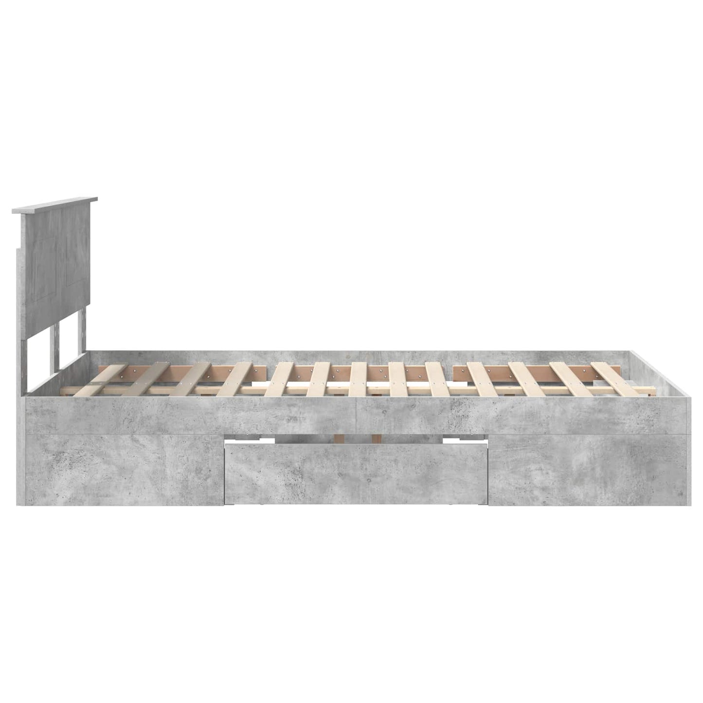 Struttura del letto con testiera Grigio cemento 137 x 203 cm | homemem39
