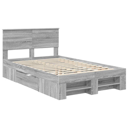 Struttura del letto con testiera Grigio Sonoma 137 x 203 cm | homemem39