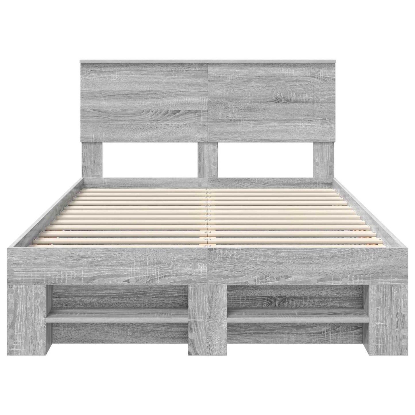 Struttura del letto con testiera Grigio Sonoma 137 x 203 cm | homemem39