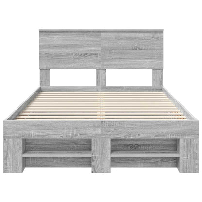 Struttura del letto con testiera Grigio Sonoma 137 x 203 cm | homemem39