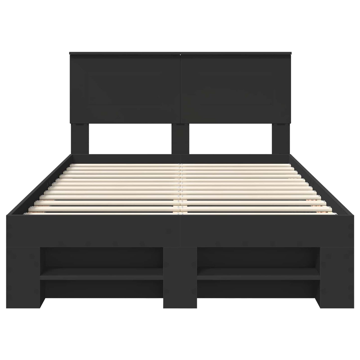 Struttura del letto Nero 120 x 200 cm Legno multistrato | homemem39