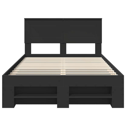 Struttura del letto Nero 120 x 200 cm Legno multistrato | homemem39