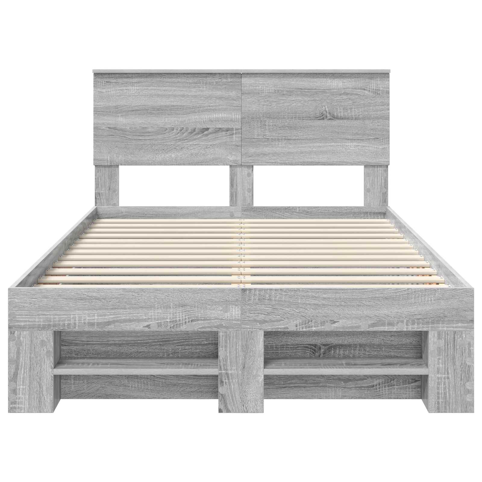 Struttura del letto con testiera Grigio Sonoma 120 x 200 cm | homemem39