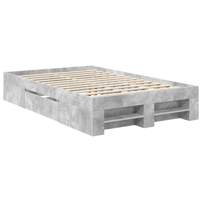 Struttura del letto con testiera Grigio cemento 120 x 200 cm | homemem39