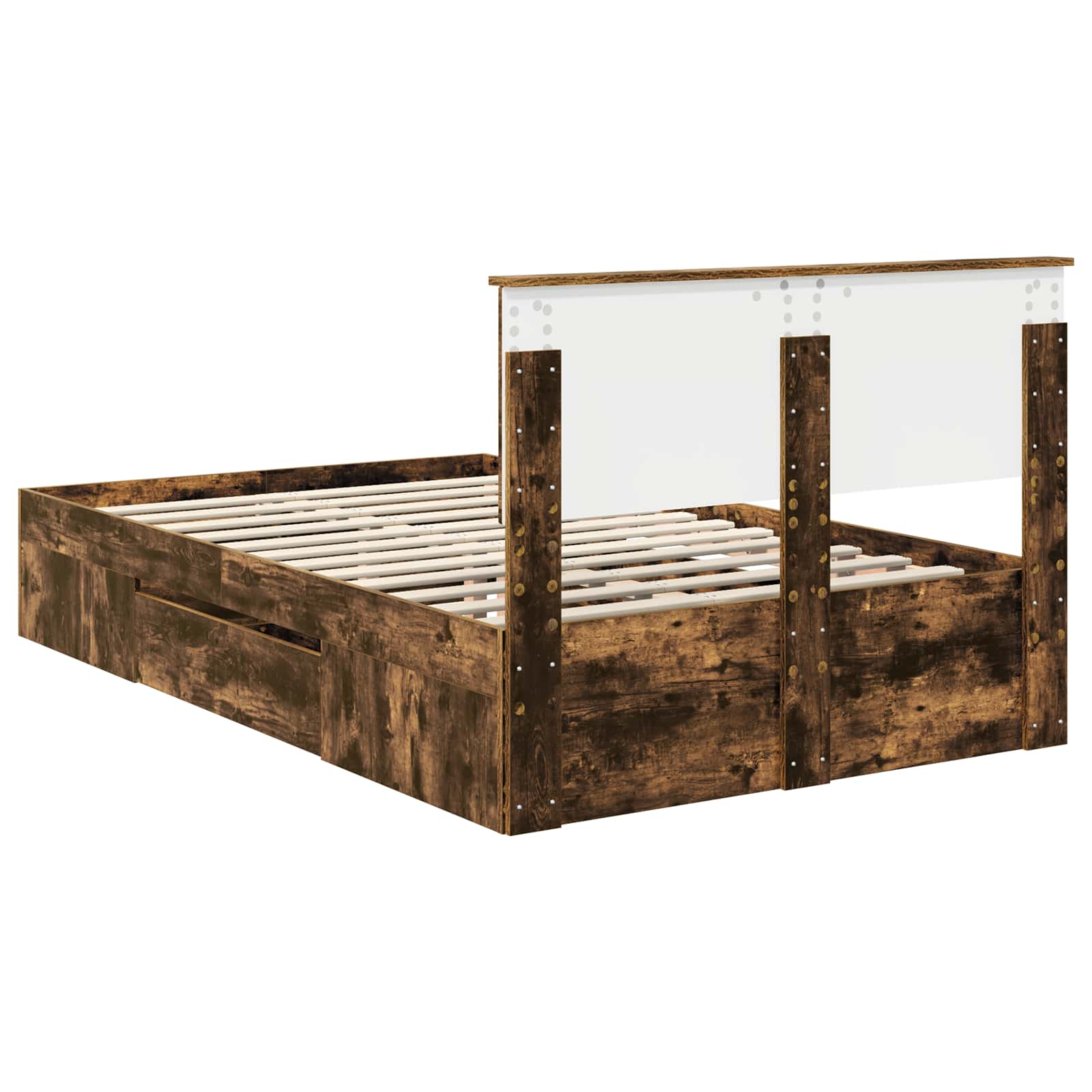 Struttura del letto Rovere fumé 120 x 200 cm Legno multistrato | homemem39