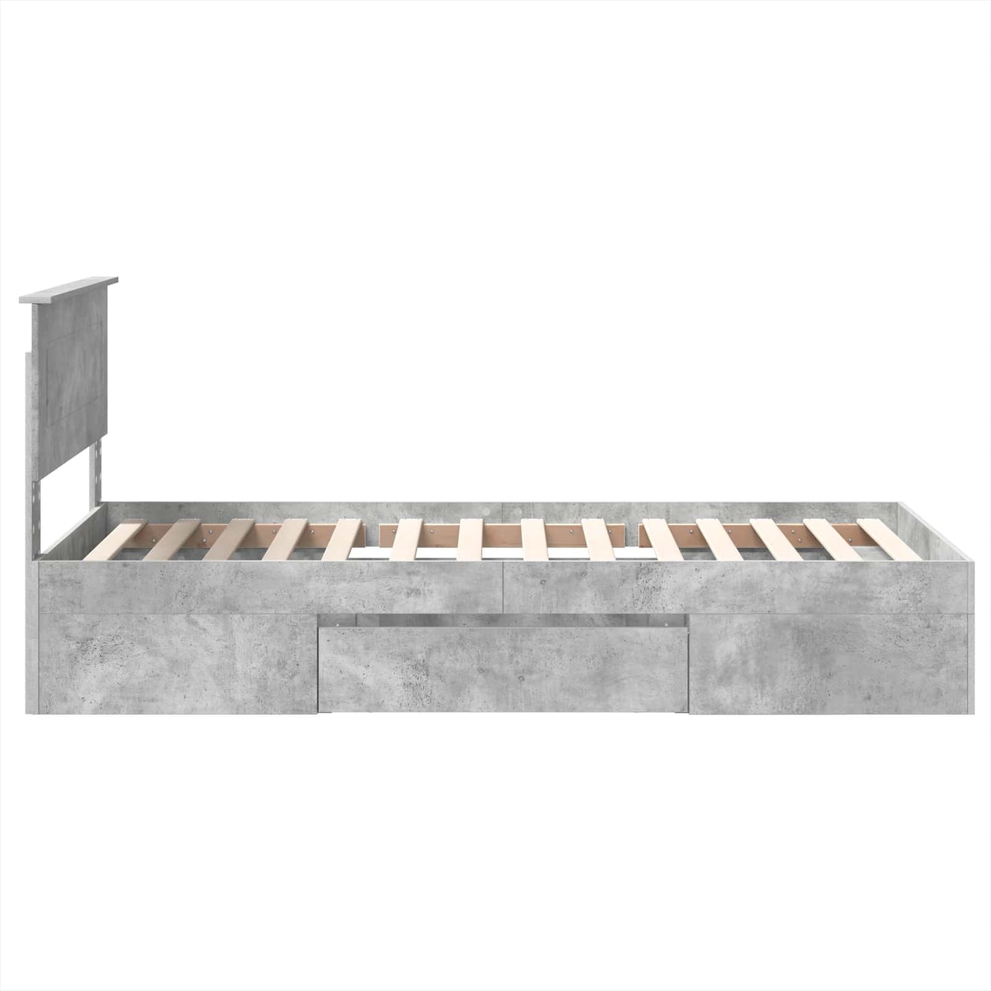 Struttura del letto con testiera Grigio cemento 100 x 200 m | homemem39