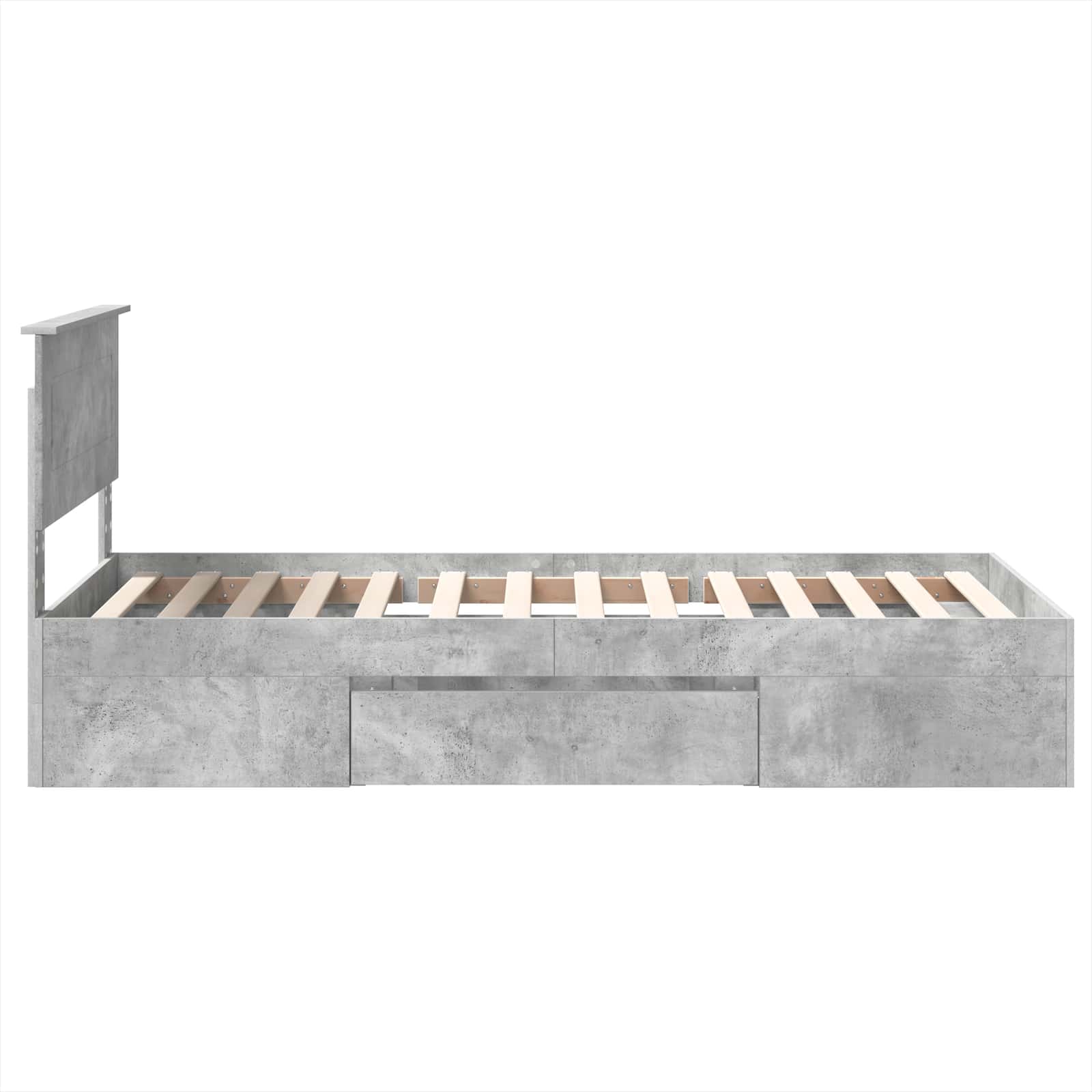 Struttura del letto con testiera Grigio cemento 100 x 200 m | homemem39