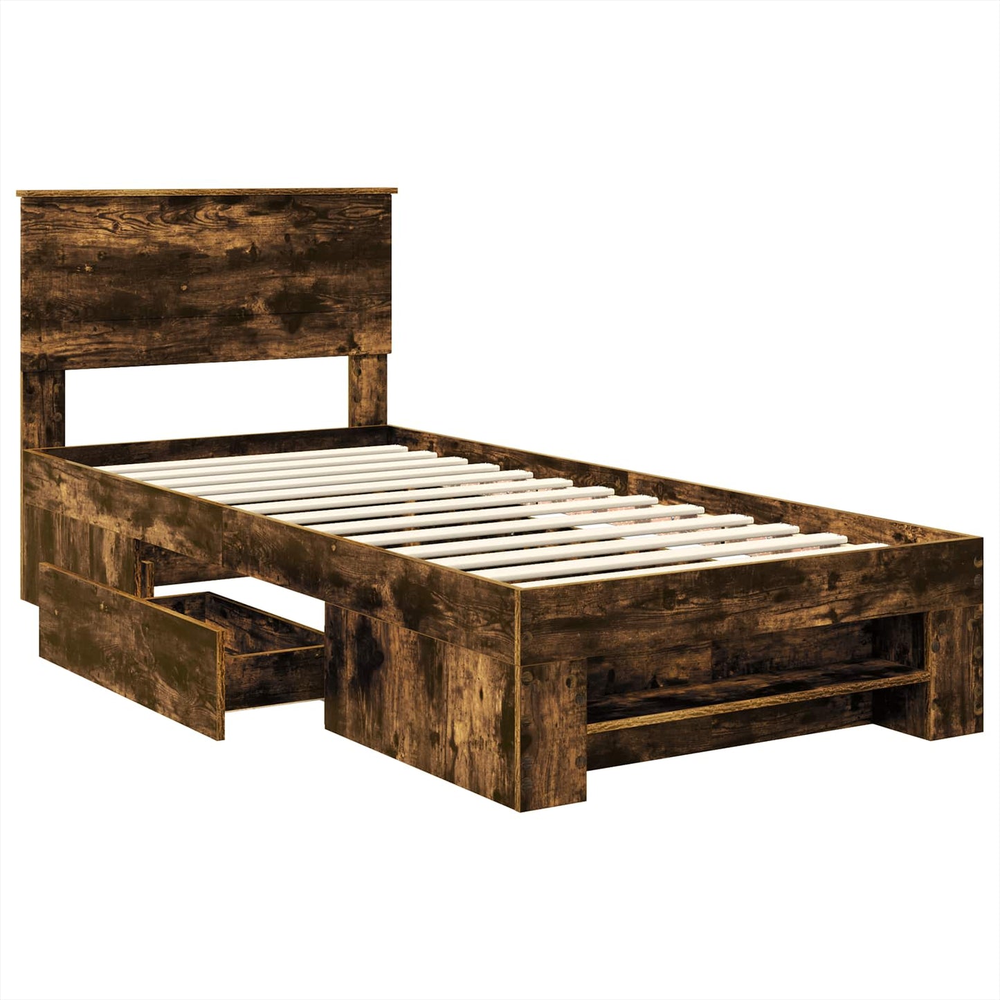 Struttura del letto Rovere fumé 100 x 200 m Legno multistrato