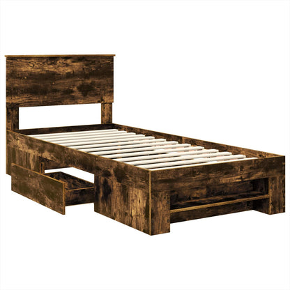 Struttura del letto Rovere fumé 100 x 200 m Legno multistrato