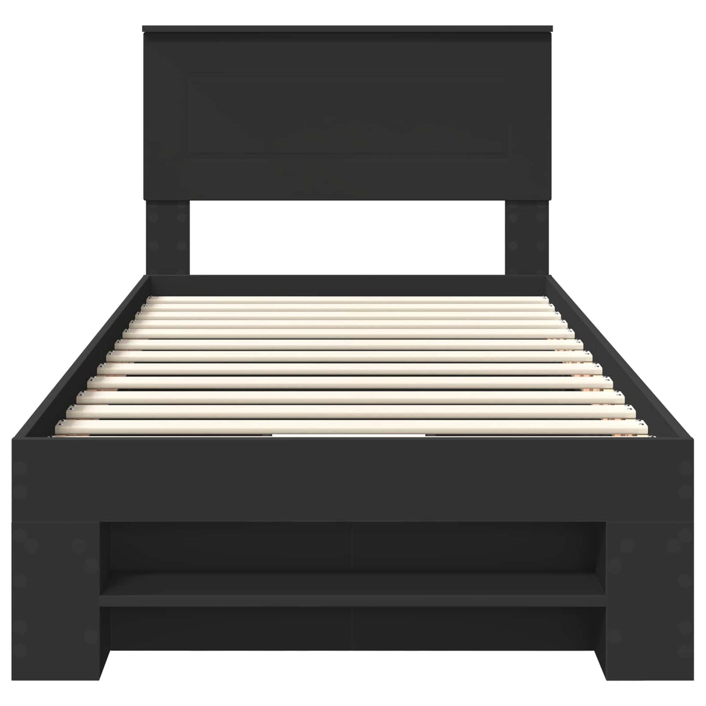 Struttura del letto Nero 90 x 200 cm Legno multistrato | homemem39