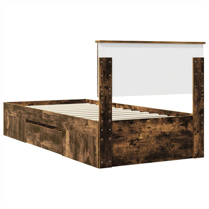 Struttura del letto Rovere fumé 90 x 200 cm Legno multistrato