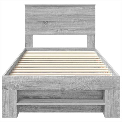 Struttura del letto Grigio Sonoma 90 x 200 cm Legno multistrato