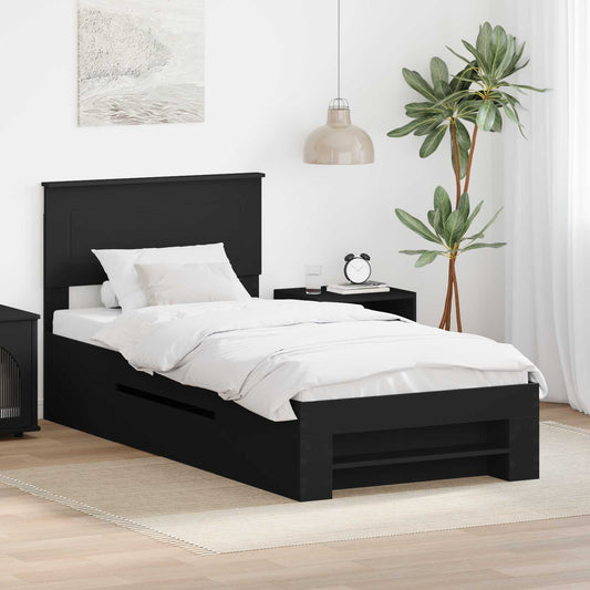 Struttura del letto Nero 80 x 200 cm Legno multistrato