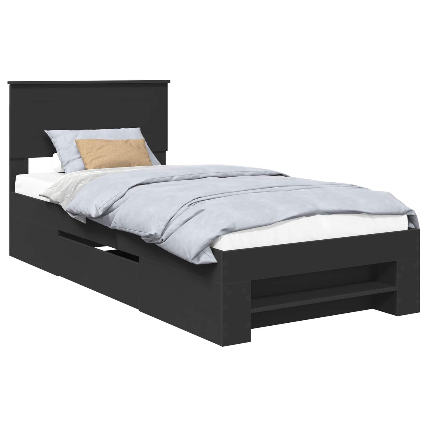 Struttura del letto Nero 80 x 200 cm Legno multistrato