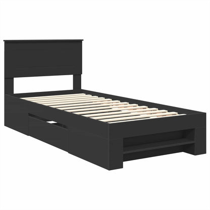 Struttura del letto Nero 80 x 200 cm Legno multistrato