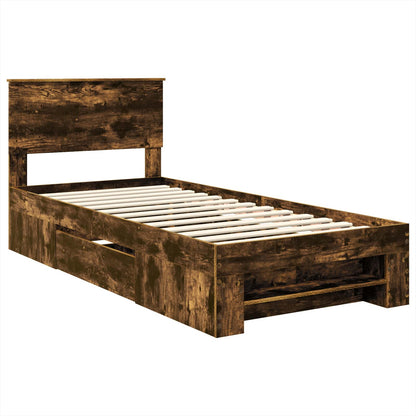 Struttura del letto Rovere fumé 80 x 200 cm Legno multistrato