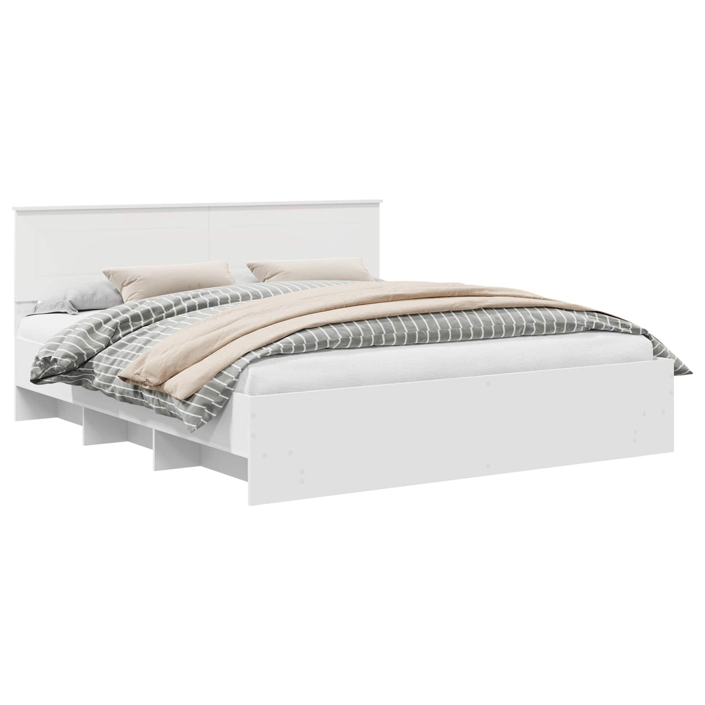 Struttura del letto Bianco 200 x 200 cm Legno multistrato