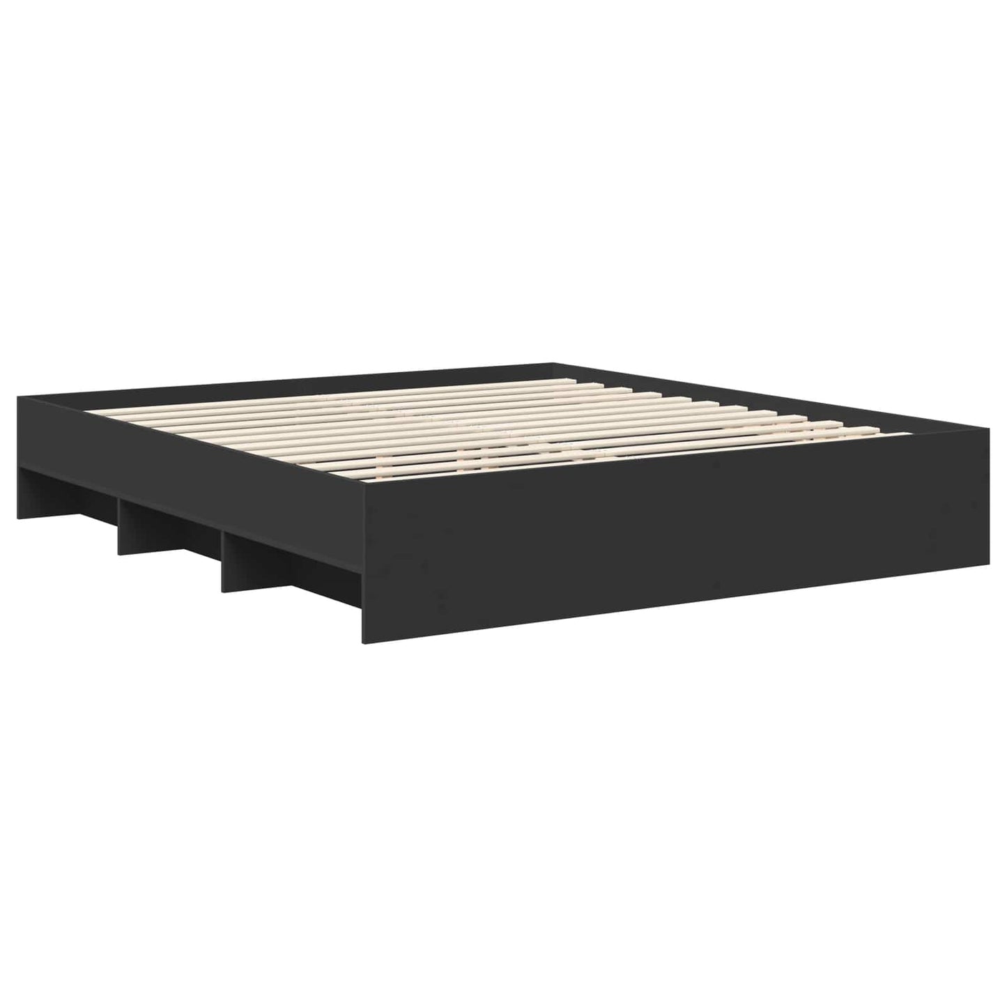 Struttura del letto Nero 180 x 200 cm Legno multistrato | homemem39