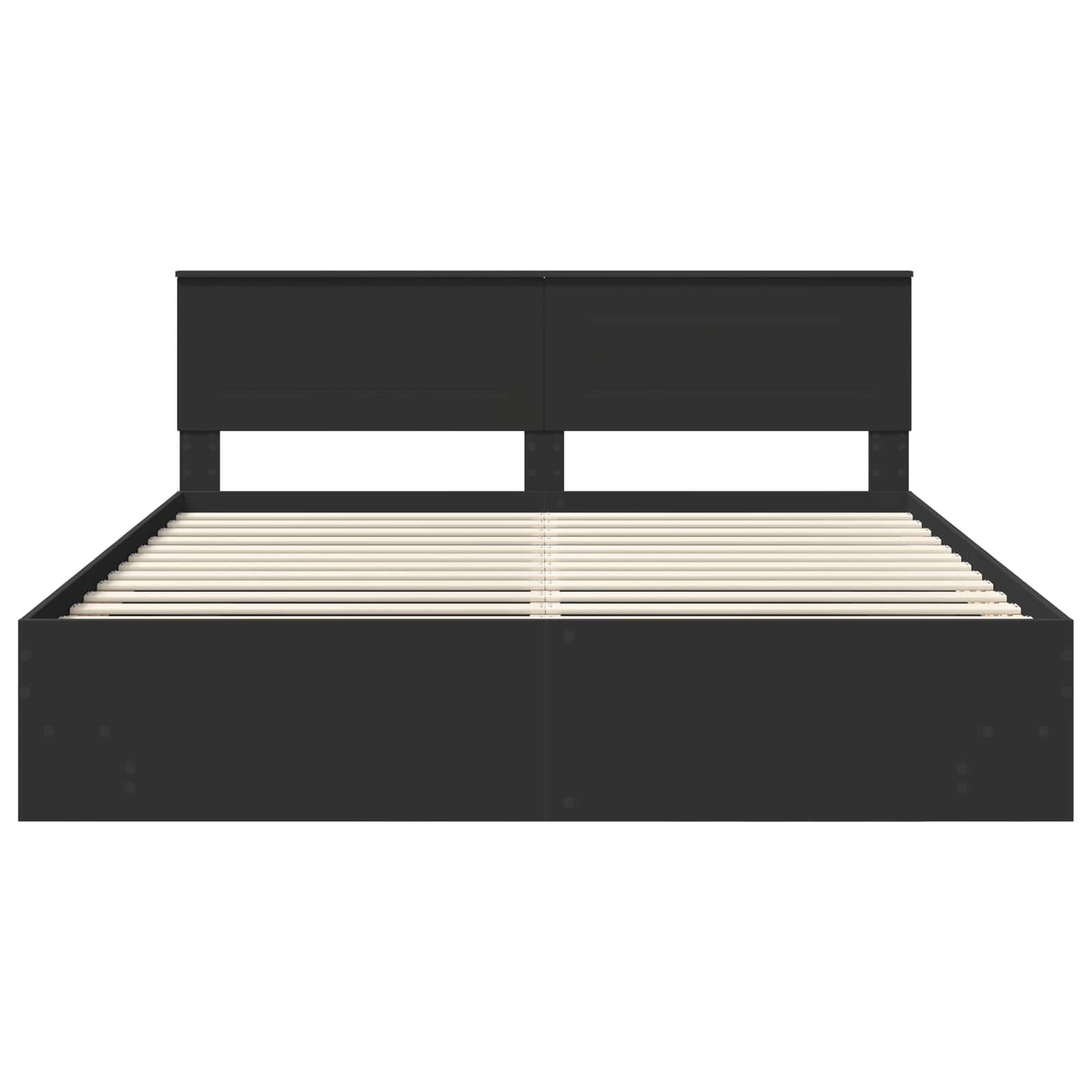Struttura del letto Nero 180 x 200 cm Legno multistrato | homemem39