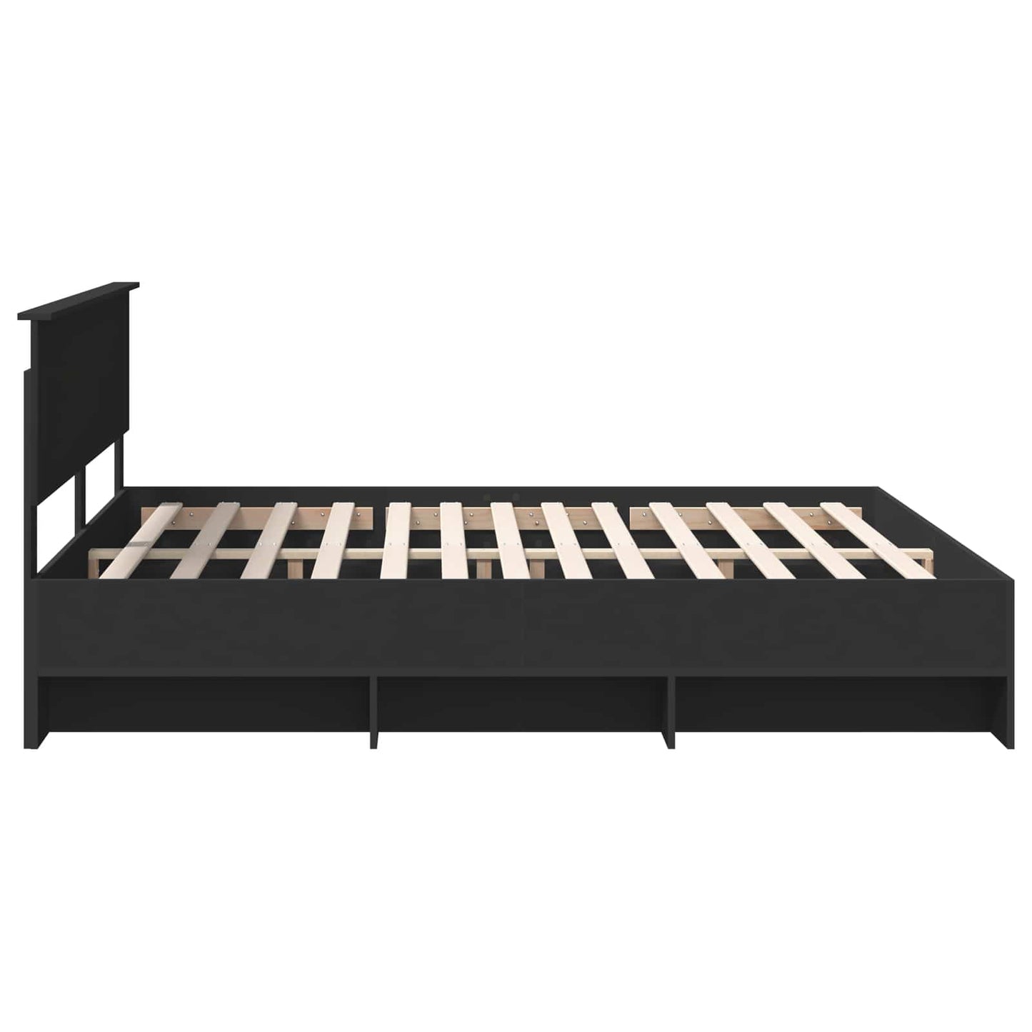 Struttura del letto Nero 180 x 200 cm Legno multistrato | homemem39