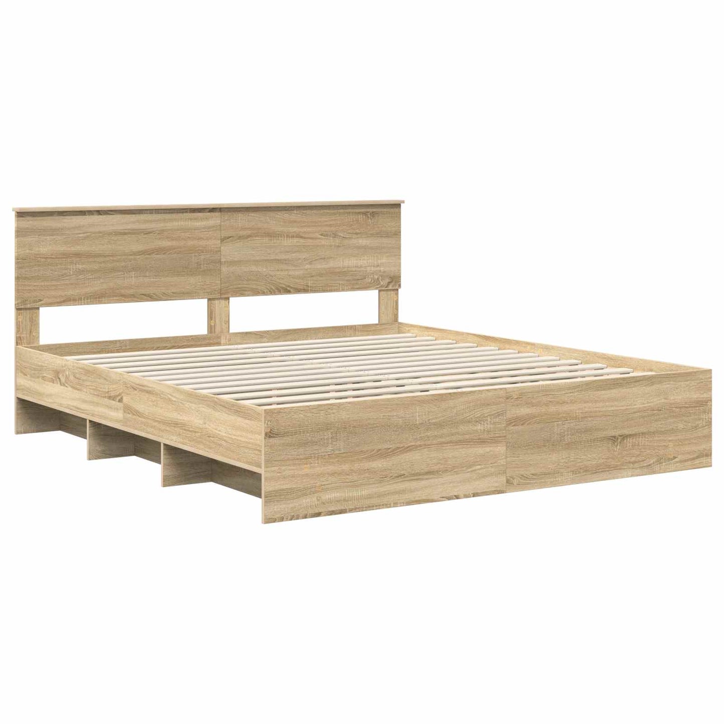 Struttura del letto con testiera Rovere Sonoma 180 x 200 cm | homemem39
