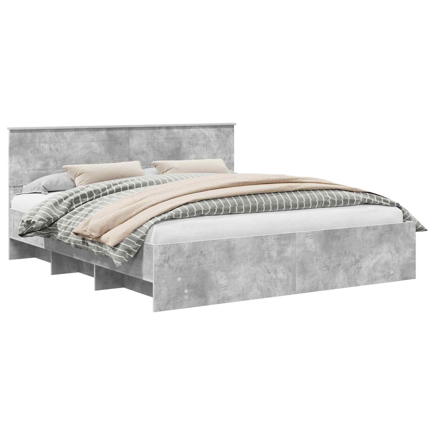 Struttura del letto con testiera Grigio cemento 180 x 200 cm | homemem39
