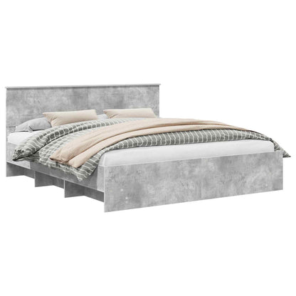 Struttura del letto con testiera Grigio cemento 180 x 200 cm | homemem39
